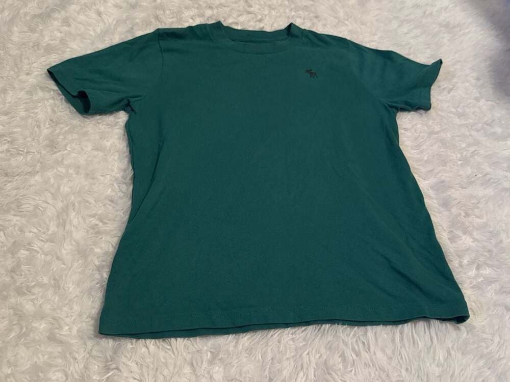 Abercrombie Kids Essentials Classic Fit Green Tee T-Shirt Size 13/14